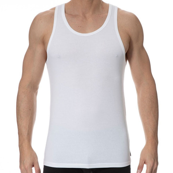 Calvin Klein Mesh Tank Top in White for Men