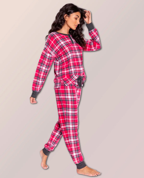 Women's PJ Salvage | Ski Jammie Two Piece Pajama Set | Red