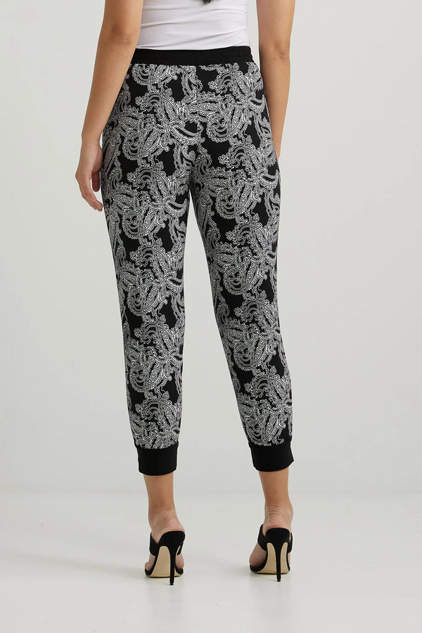 Women's Joseph Ribkoff | Casual Pant with Paisley Print | Black - F.L ...