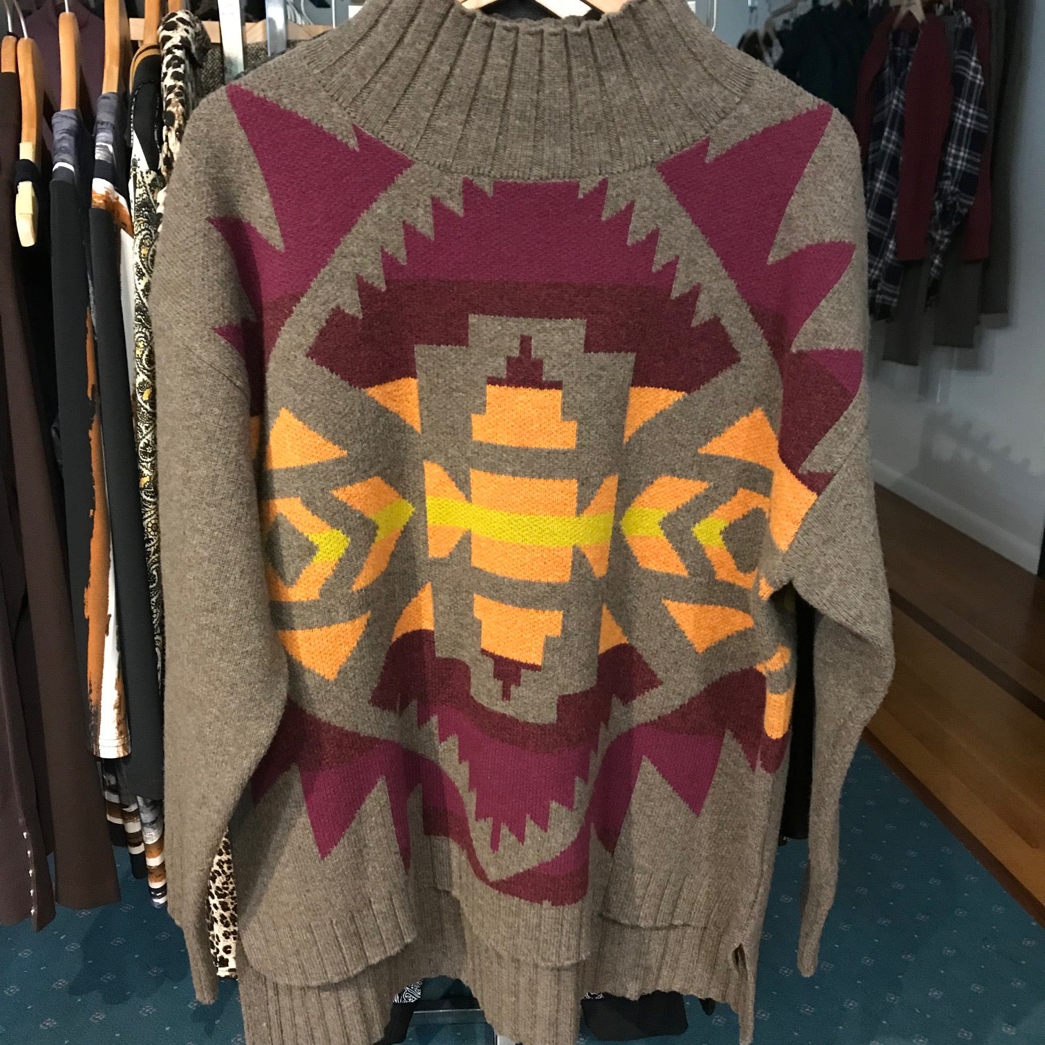 Women's Pendleton | Crewneck Graphic Pullover Sweater | Heather Multi