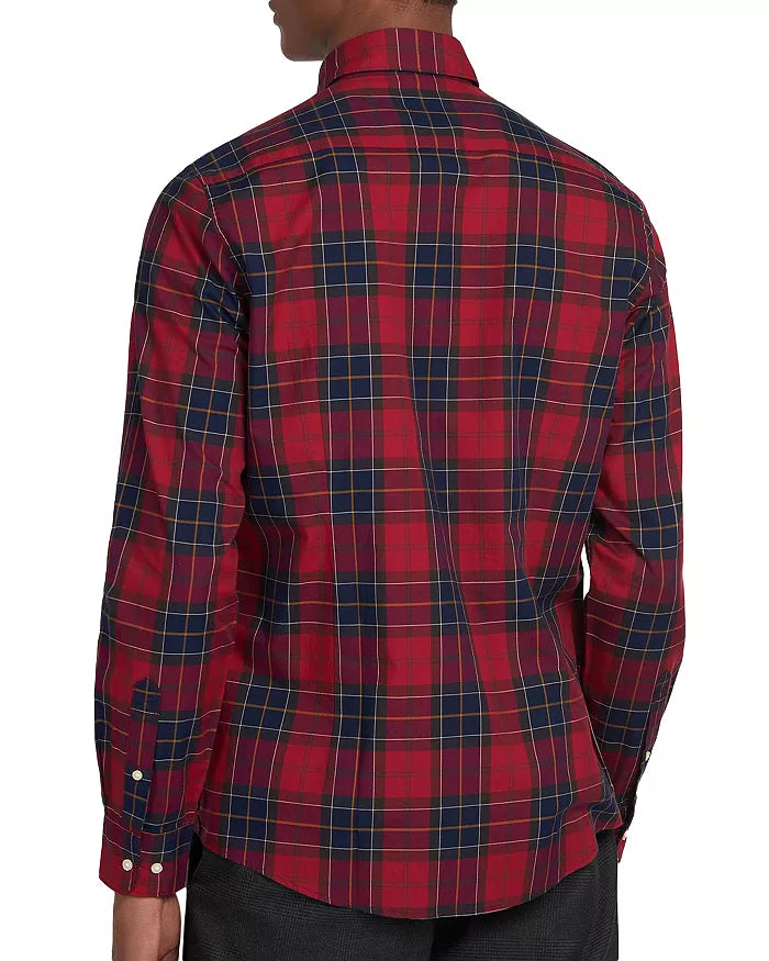 Men's Barbour | Wetheram Tailored Shirt | Red - F.L. CROOKS.COM