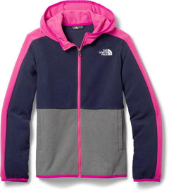 NORTH FACE Hooded Floral Fleece Zip Jacket Baby size 3-6 Months Infant Pink