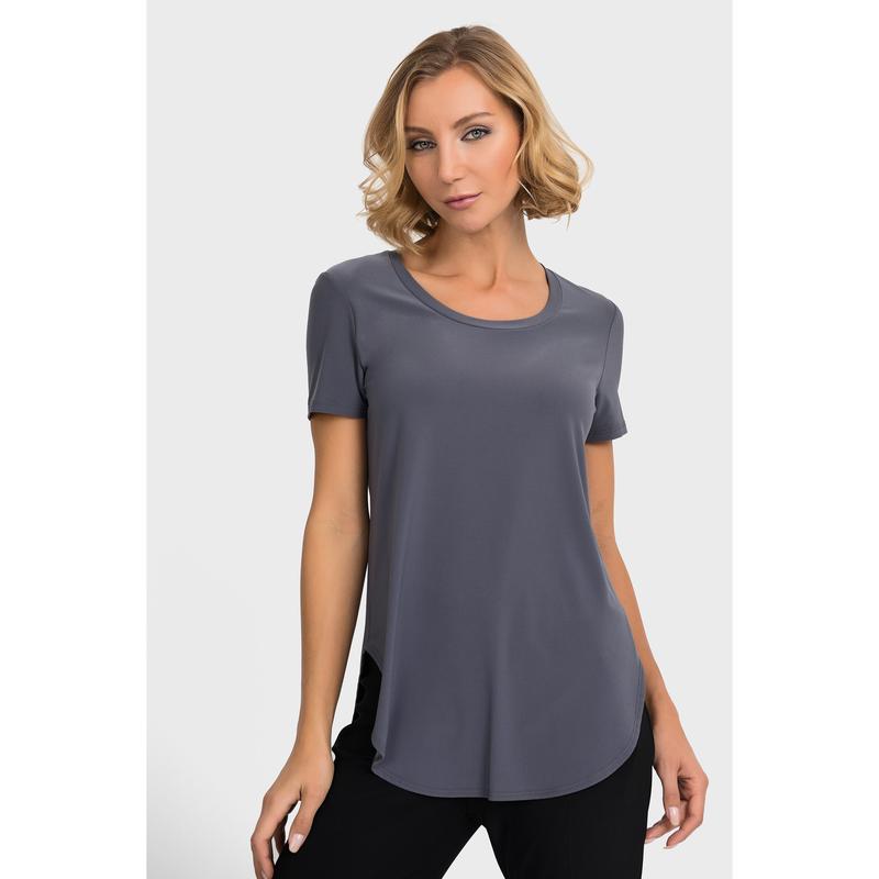 round hem t shirt womens