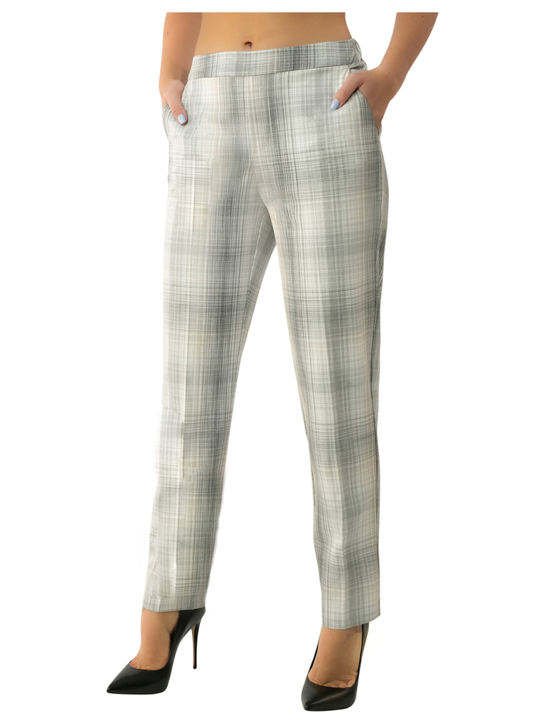 Womens plaid pull on on sale pants