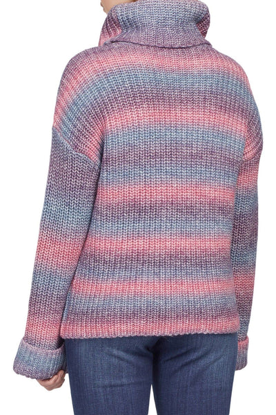 Free People Cowl Neck Blue Striped outlets Sweater XSmall